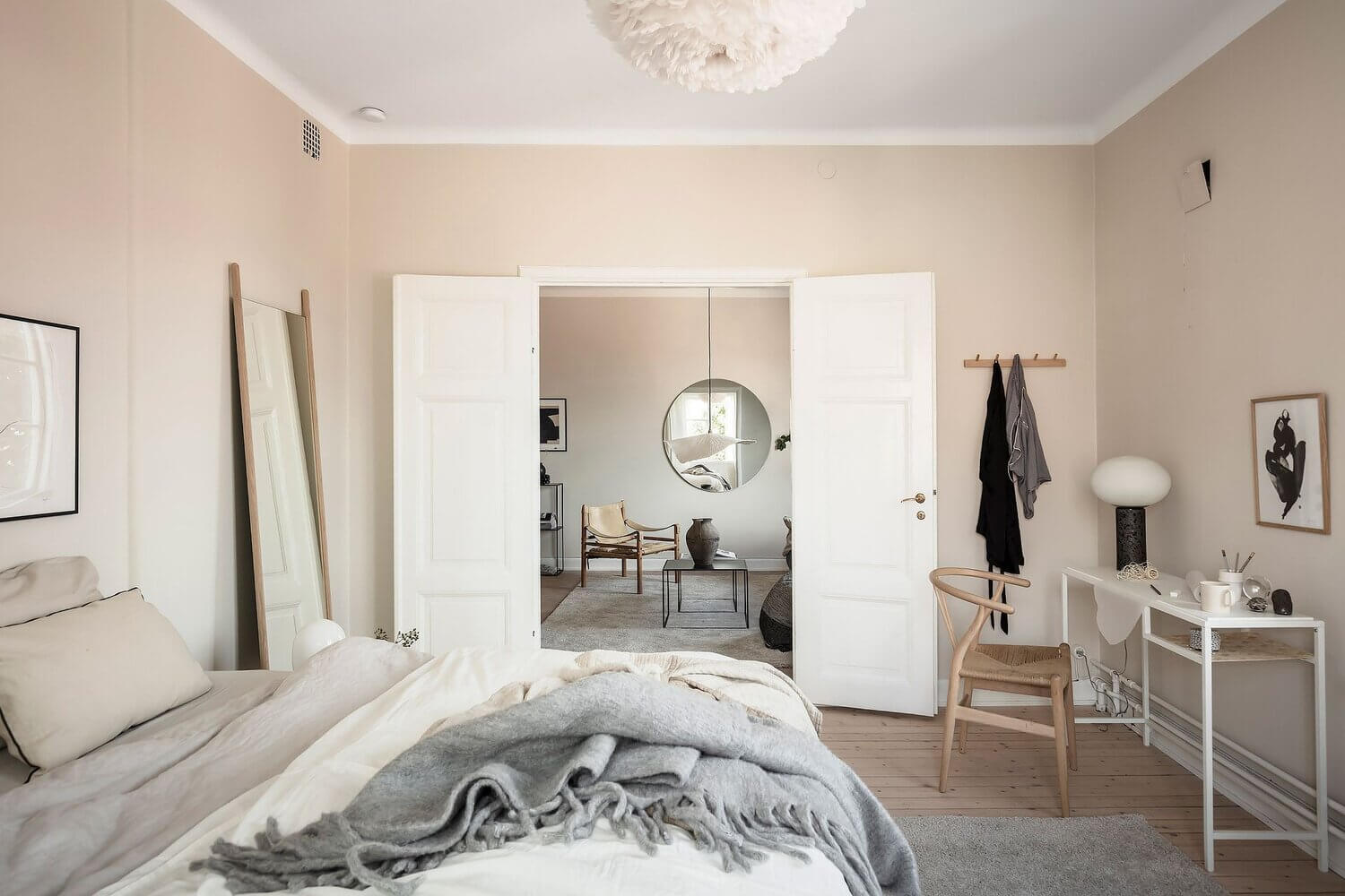 A Serene Scandi Apartment Painted In A Lovely Beige Hue 17 serene beige scandinavian apartment nordroom16 A Serene Scandi Apartment Painted In A Lovely Beige Hue
