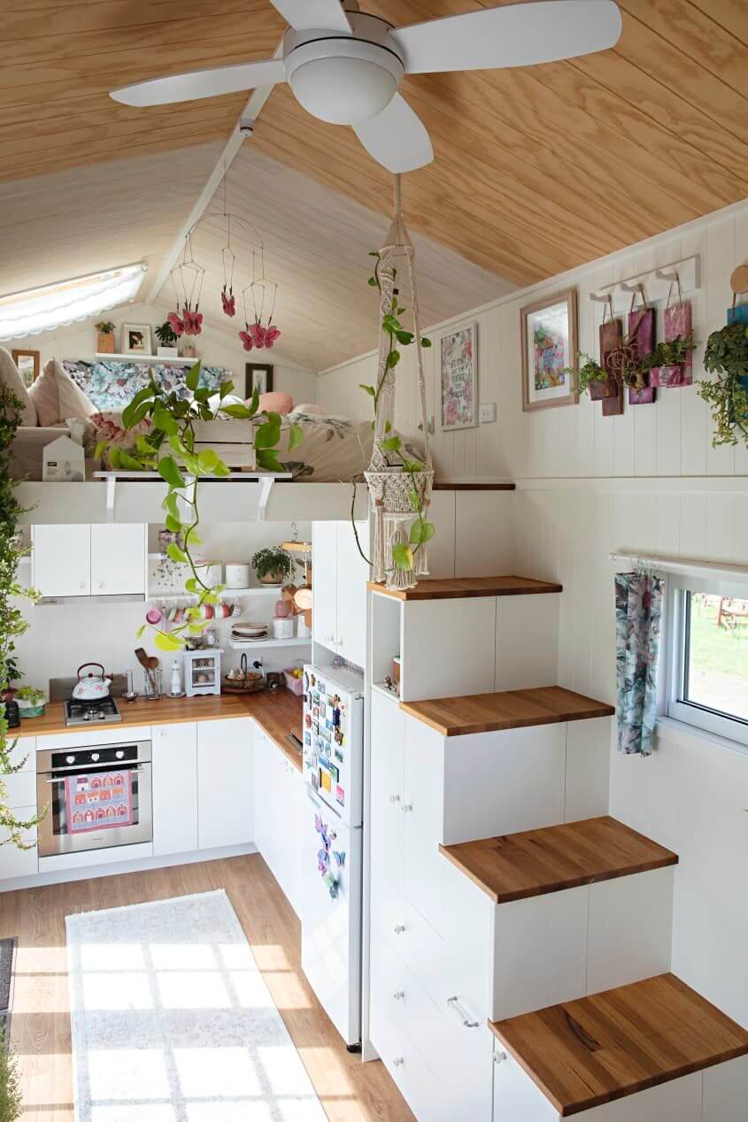 A Light and Plant-Filled Tiny House with Two Sleeping Lofts 1 tiny house plants nordroom1 A Light and Plant-Filled Tiny House with Two Sleeping Lofts