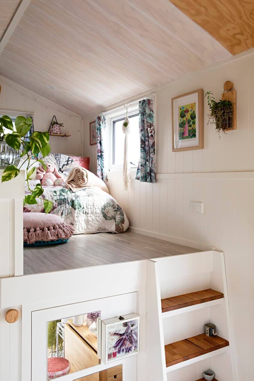 A Light and Plant-Filled Tiny House with Two Sleeping Lofts 17 tiny house plants nordroom17 A Light and Plant-Filled Tiny House with Two Sleeping Lofts