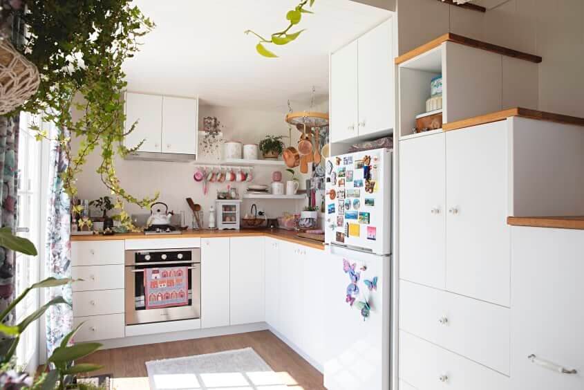 A Light and Plant-Filled Tiny House with Two Sleeping Lofts 2 tiny house plants nordroom2 A Light and Plant-Filled Tiny House with Two Sleeping Lofts