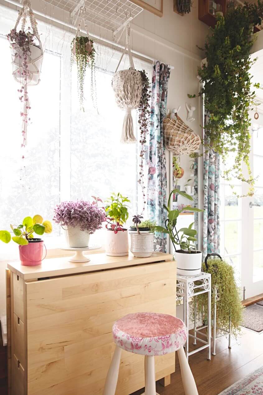 A Light and Plant-Filled Tiny House with Two Sleeping Lofts 8 tiny house plants nordroom8 A Light and Plant-Filled Tiny House with Two Sleeping Lofts