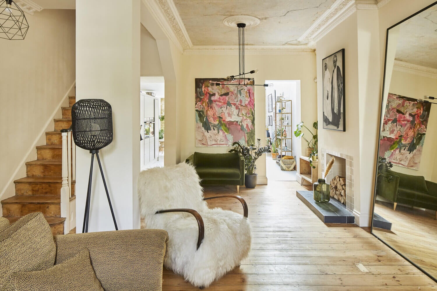Neutral Tones in an Art-Filled Victorian Home with Surprising Bathrooms 9 neutral art filled victorian home nordroom8 Neutral Tones in an Art-Filled Victorian Home with Surprising Bathrooms
