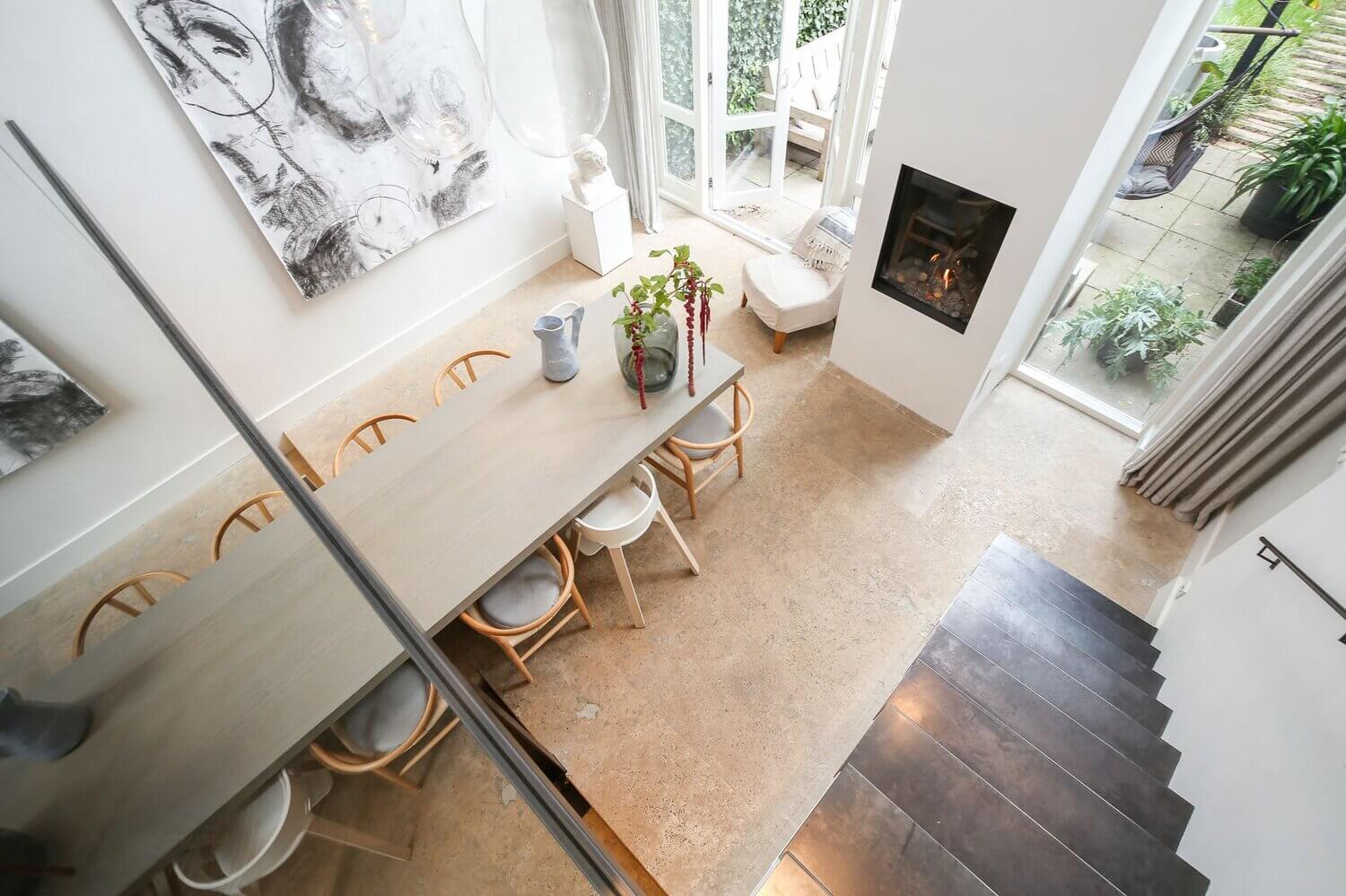 A Serene Townhouse in The Netherlands with a Unique Artistic Ceiling