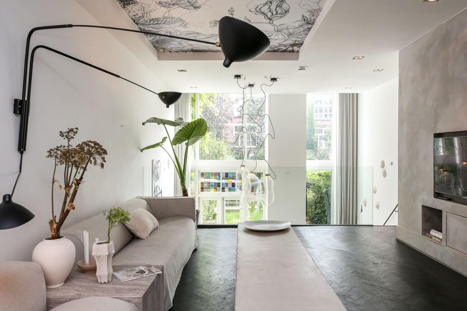 A Serene Townhouse in The Netherlands with a Unique Artistic Ceiling 6 serene townhouse netherlands nordroom5 A Serene Townhouse in The Netherlands with a Unique Artistic Ceiling