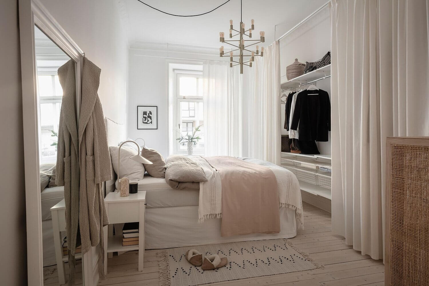 A White Scandinavian Apartment With A Sleek Dark Grey Kitchen 12 white scandinavian apartment grey kitchen nordroom11 A White Scandinavian Apartment With A Sleek Dark Grey Kitchen
