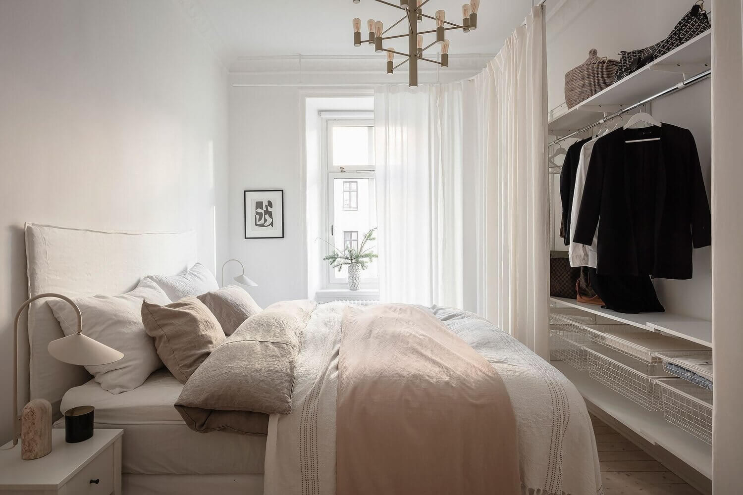 A White Scandinavian Apartment With A Sleek Dark Grey Kitchen 13 white scandinavian apartment grey kitchen nordroom12 A White Scandinavian Apartment With A Sleek Dark Grey Kitchen