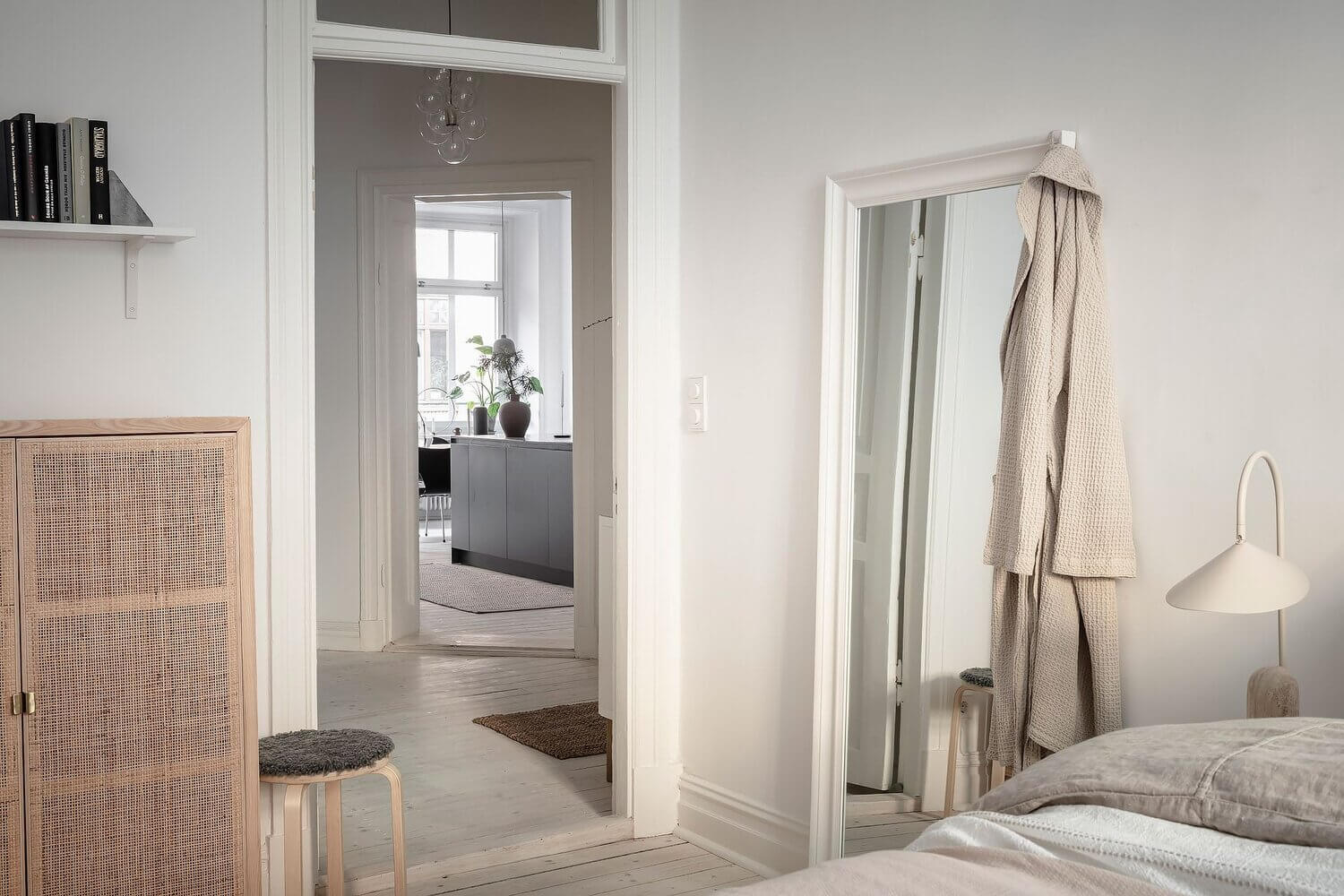 A White Scandinavian Apartment With A Sleek Dark Grey Kitchen 14 white scandinavian apartment grey kitchen nordroom13 A White Scandinavian Apartment With A Sleek Dark Grey Kitchen