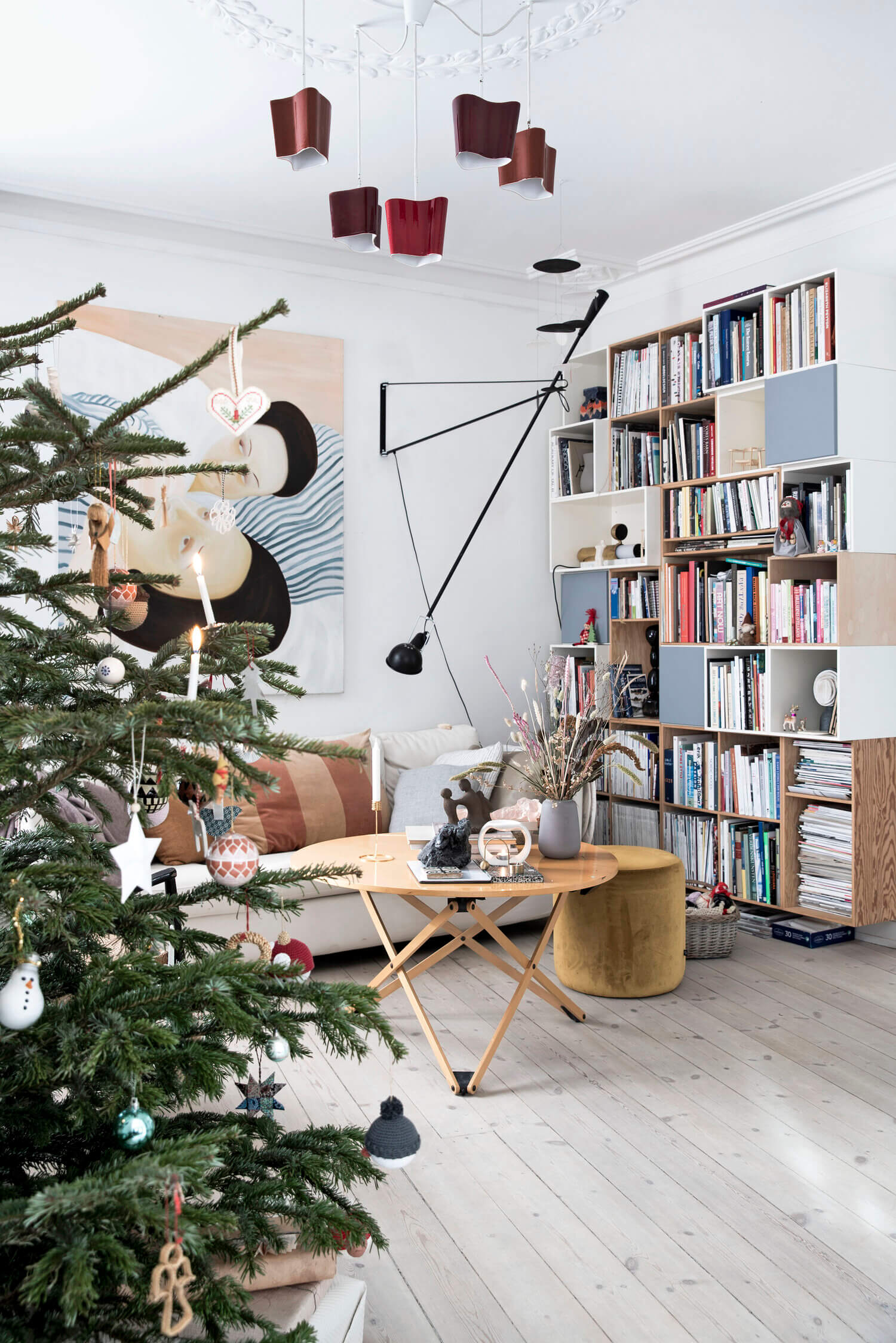 An Art-Filled Danish Home Decorated For Christmas 1 art filled danish home christmas decor nordroom An Art-Filled Danish Home Decorated For Christmas