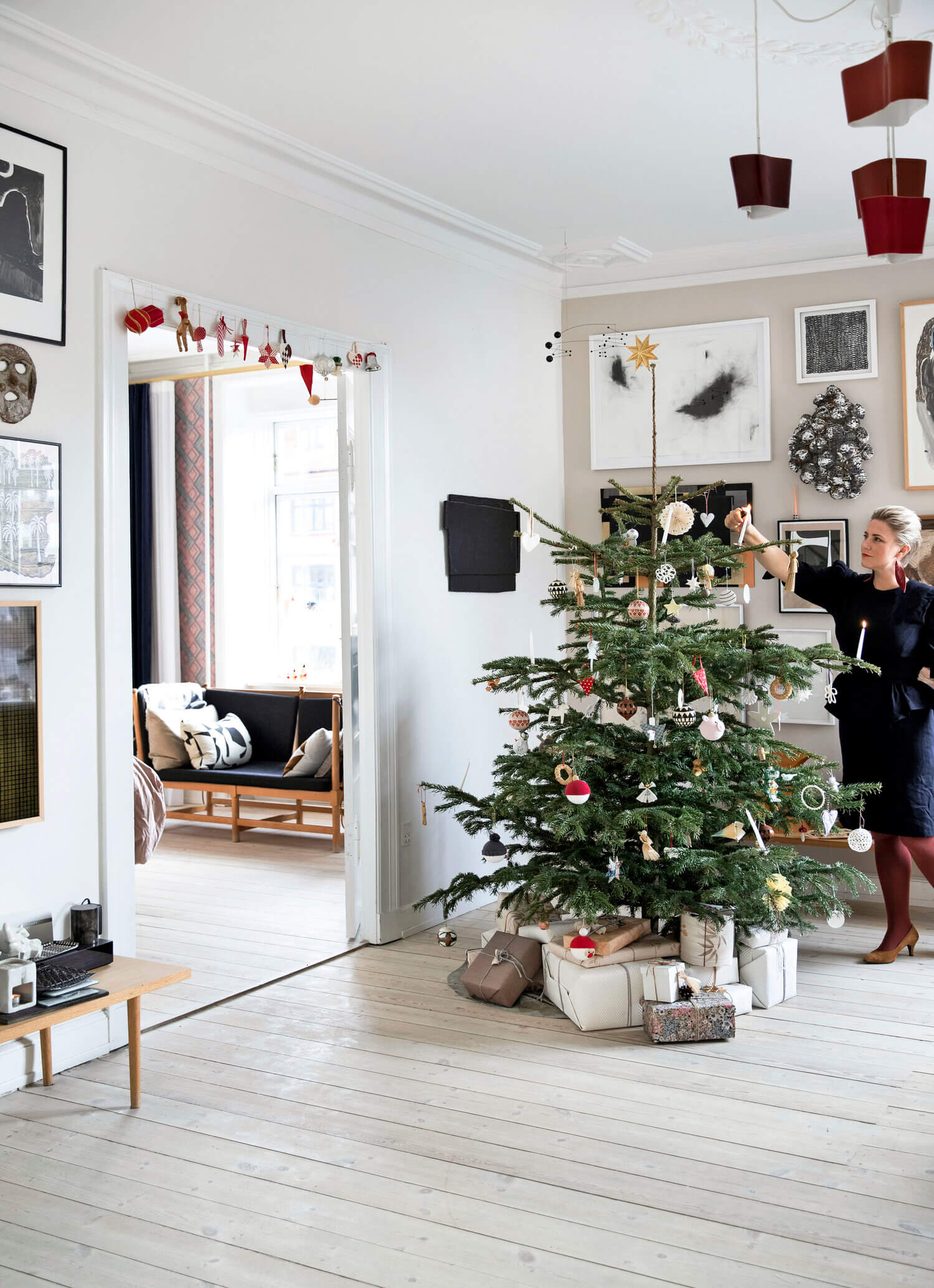 An Art-Filled Danish Home Decorated For Christmas 4 art filled danish home christmas decor nordroom3 An Art-Filled Danish Home Decorated For Christmas
