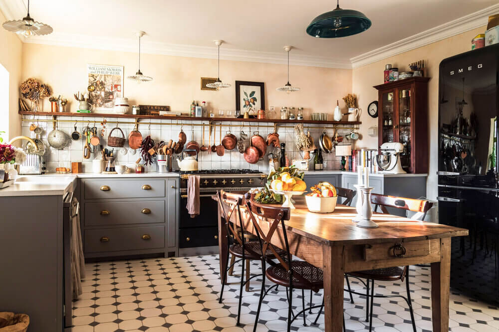 A Cozy Cluttered French-Style Kitchen by deVOL 2 french style devol kitchen nordroom1 A Cozy Cluttered French-Style Kitchen by deVOL
