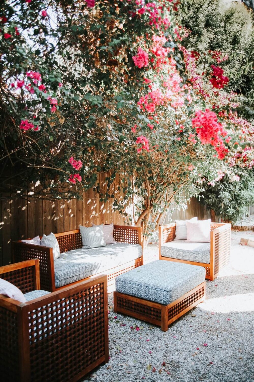 Bookshelves Envy In A 1920s English Tudor House in Los Angeles 25 garden-pink-flower-tudor-house-nordroom