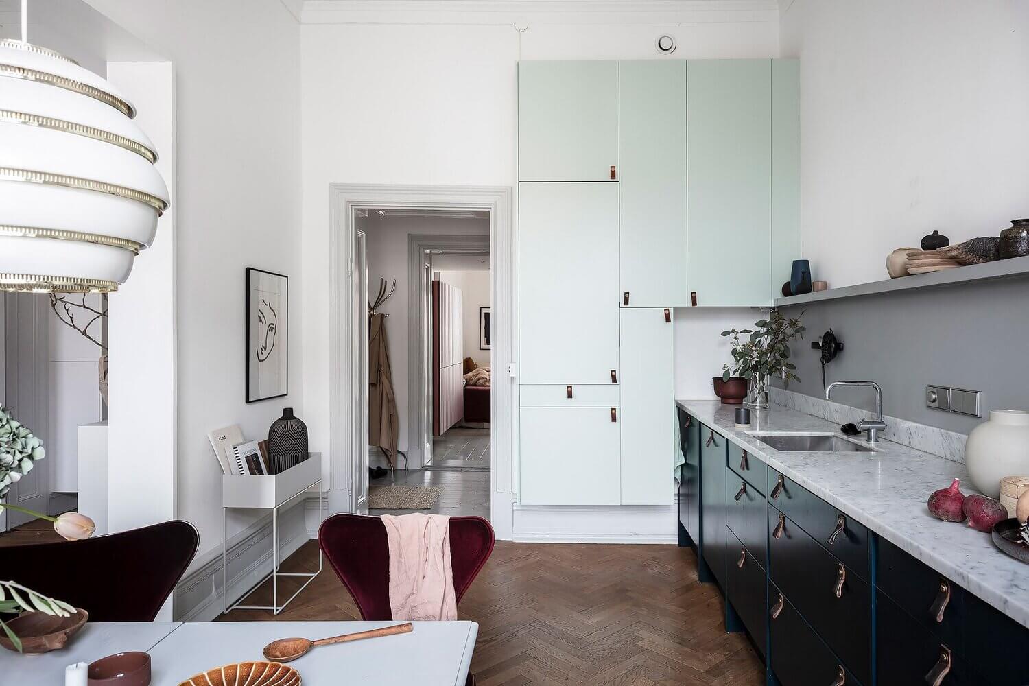 A Blue Kitchen and Multifunctional Bedroom in a Scandi Apartment 14 ABlueKitchenandMultifunctionalBedroominaScandiApartment TheNordroom12 A Blue Kitchen and Multifunctional Bedroom in a Scandi Apartment