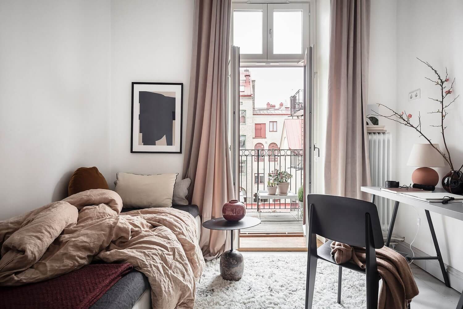 A Blue Kitchen and Multifunctional Bedroom in a Scandi Apartment 2 ABlueKitchenandMultifunctionalBedroominaScandiApartment TheNordroom16 A Blue Kitchen and Multifunctional Bedroom in a Scandi Apartment