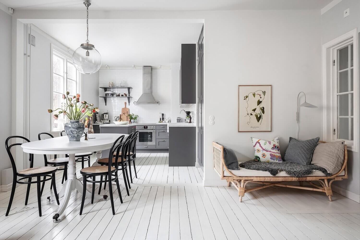 A Stylish White and Grey Scandinavian Apartment 2 white grey scandinavian apartment nordroom2 A Stylish White and Grey Scandinavian Apartment