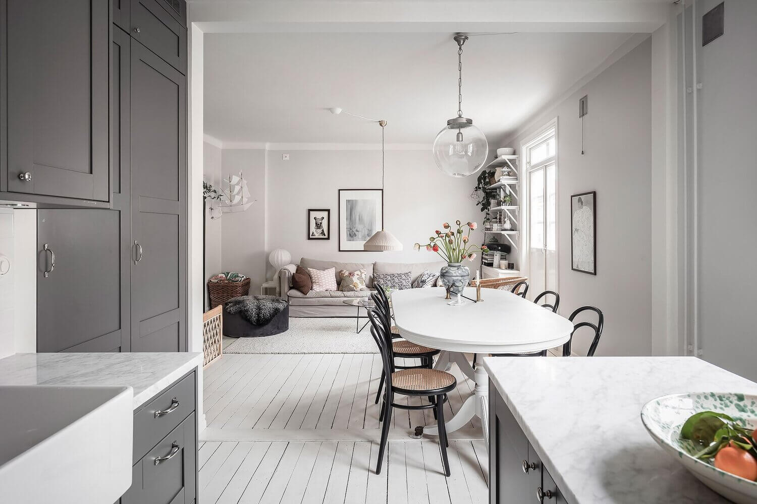 A Stylish White and Grey Scandinavian Apartment 5 white grey scandinavian apartment nordroom5 A Stylish White and Grey Scandinavian Apartment