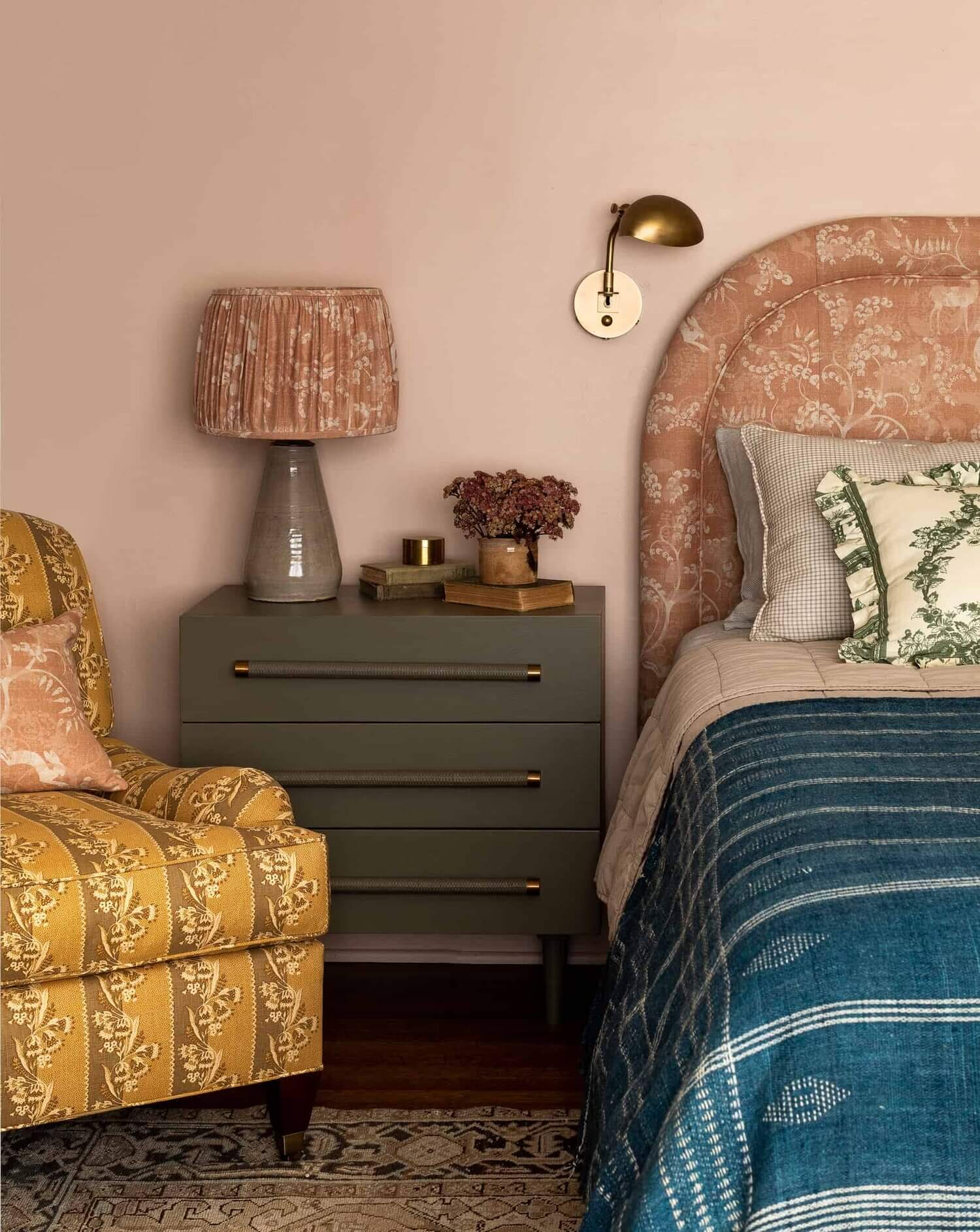 Soothing Colors in Designer Heidi Caillier's Eclectic Washington Home 14 BlushpinkbedroomindesignerHeidiCailliersWashingtonhome TheNordroom1 Soothing Colors in Designer Heidi Caillier's Eclectic Washington Home