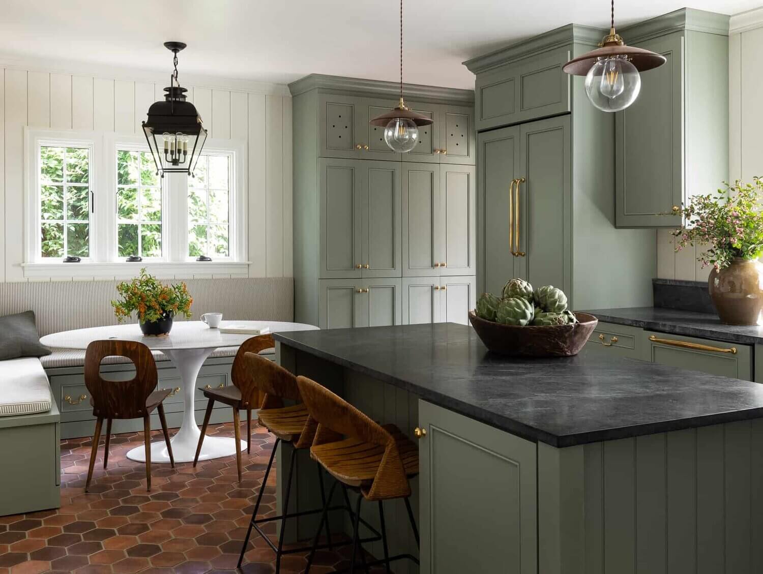 Soothing Colors in Designer Heidi Caillier's Eclectic Washington Home 4 green kitchen nordroom Soothing Colors in Designer Heidi Caillier's Eclectic Washington Home