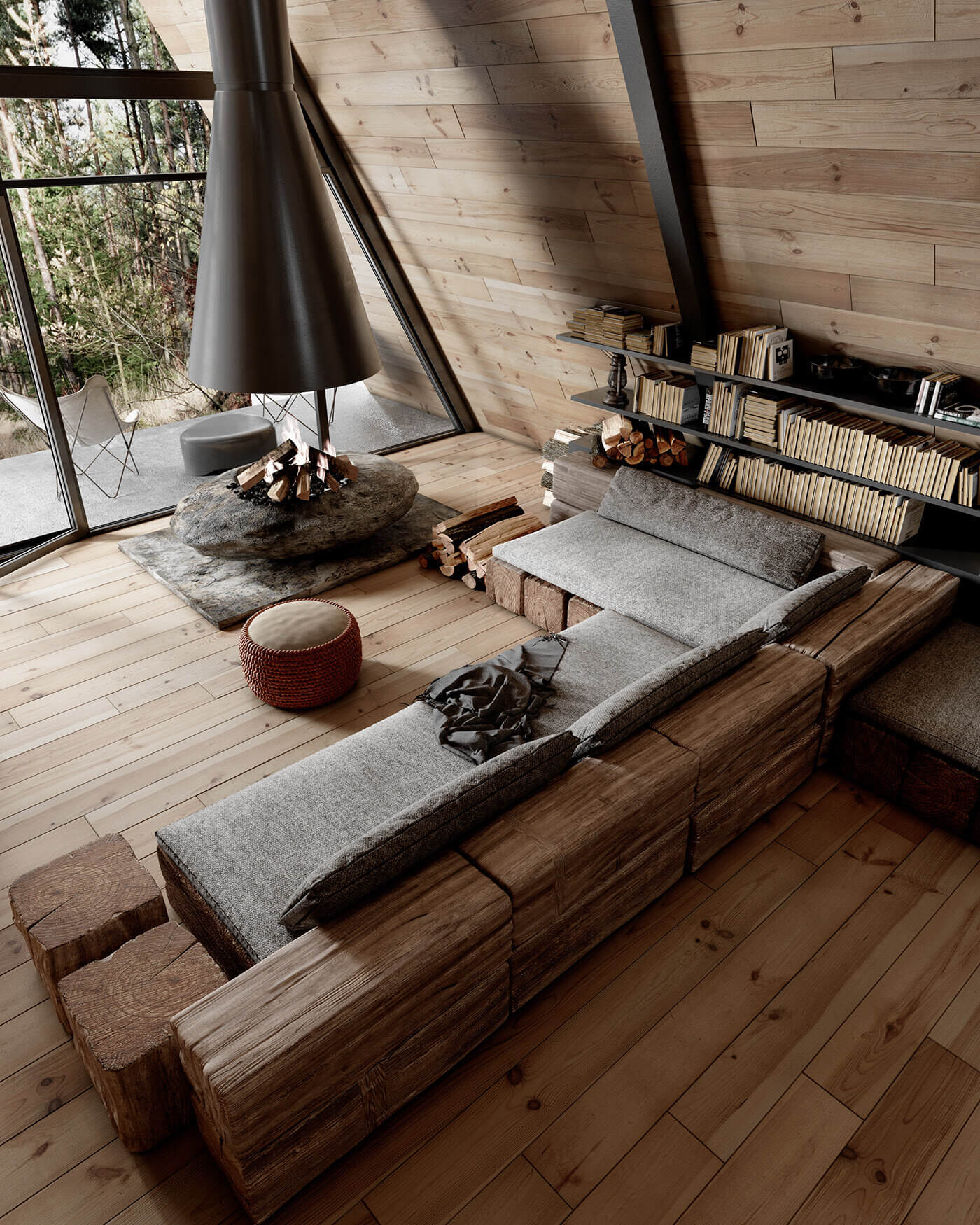 A Modern Wooden A-Frame Cabin in Lake Tahoe, California 2 modern wooden a frame cabin lake tahoe nordroom1 A Modern Wooden A-Frame Cabin in Lake Tahoe, California