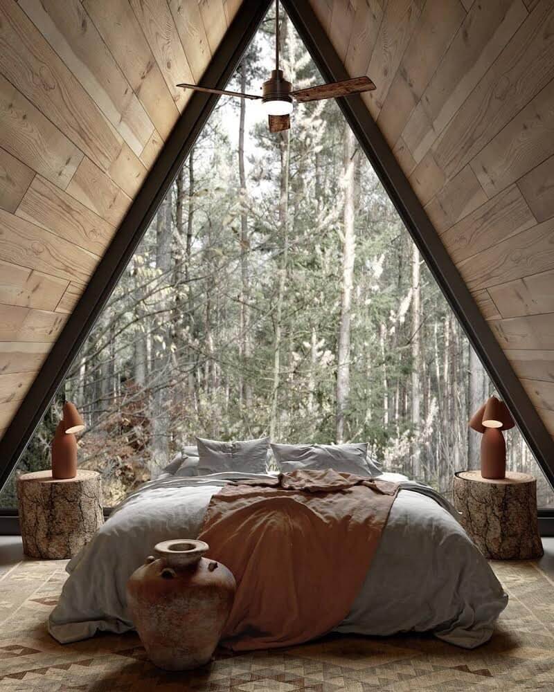 A Modern Wooden A-Frame Cabin in Lake Tahoe, California 11 modern wooden a frame cabin lake tahoe nordroom10 A Modern Wooden A-Frame Cabin in Lake Tahoe, California