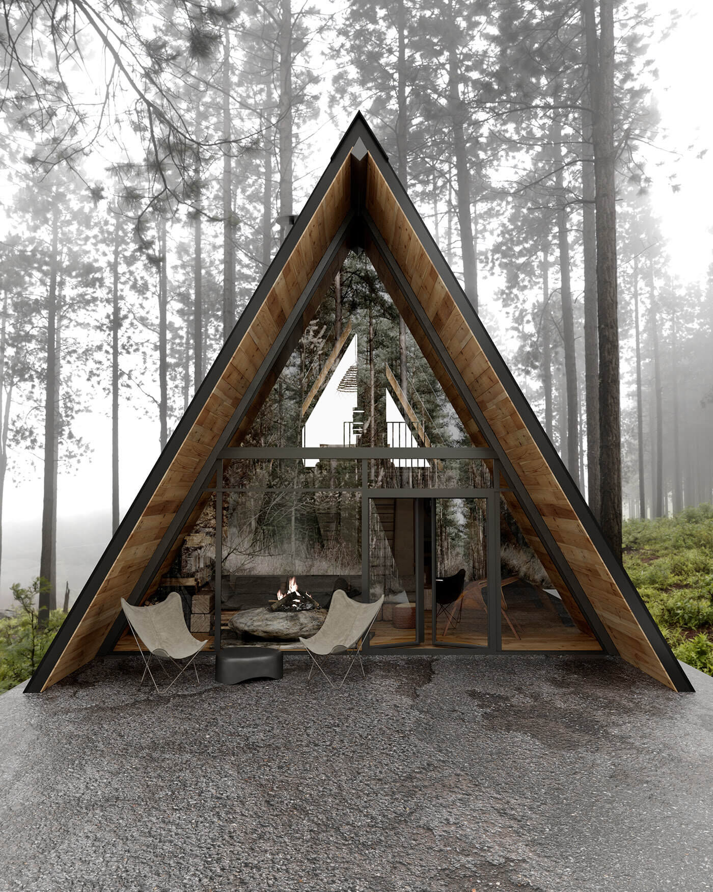 A Modern Wooden A-Frame Cabin in Lake Tahoe, California 15 modern wooden a frame cabin lake tahoe nordroom14 A Modern Wooden A-Frame Cabin in Lake Tahoe, California