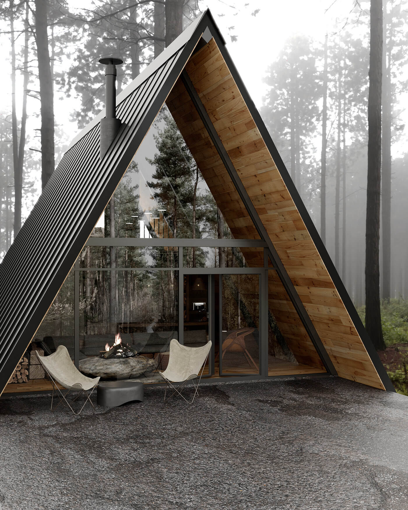 A Modern Wooden A-Frame Cabin in Lake Tahoe, California 16 modern wooden a frame cabin lake tahoe nordroom15 A Modern Wooden A-Frame Cabin in Lake Tahoe, California