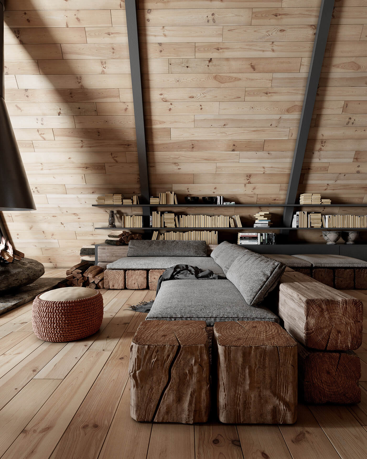 A Modern Wooden A-Frame Cabin in Lake Tahoe, California 4 modern wooden a frame cabin lake tahoe nordroom3 A Modern Wooden A-Frame Cabin in Lake Tahoe, California