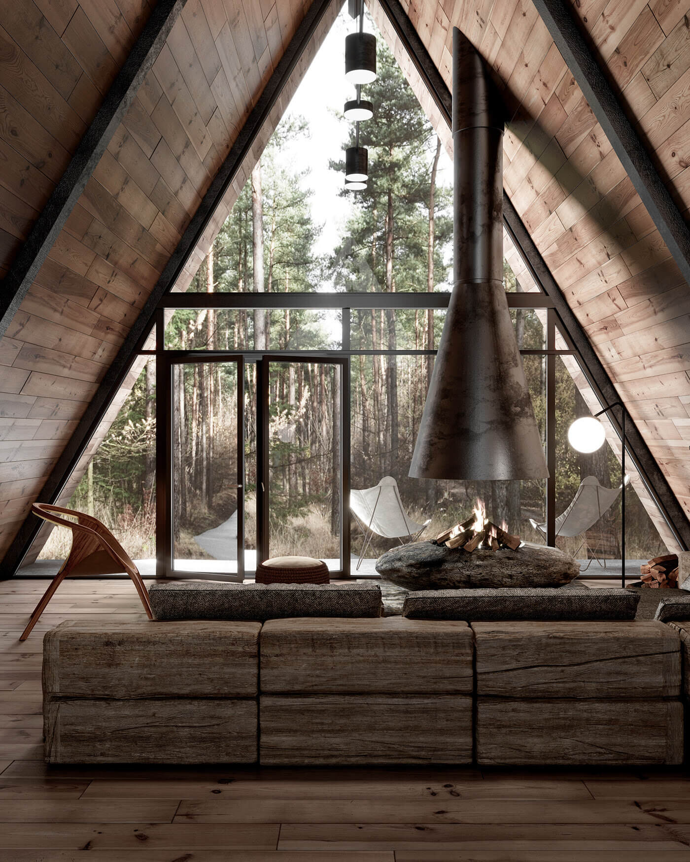 A Modern Wooden A-Frame Cabin in Lake Tahoe, California 10 modern wooden a frame cabin lake tahoe nordroom9 A Modern Wooden A-Frame Cabin in Lake Tahoe, California