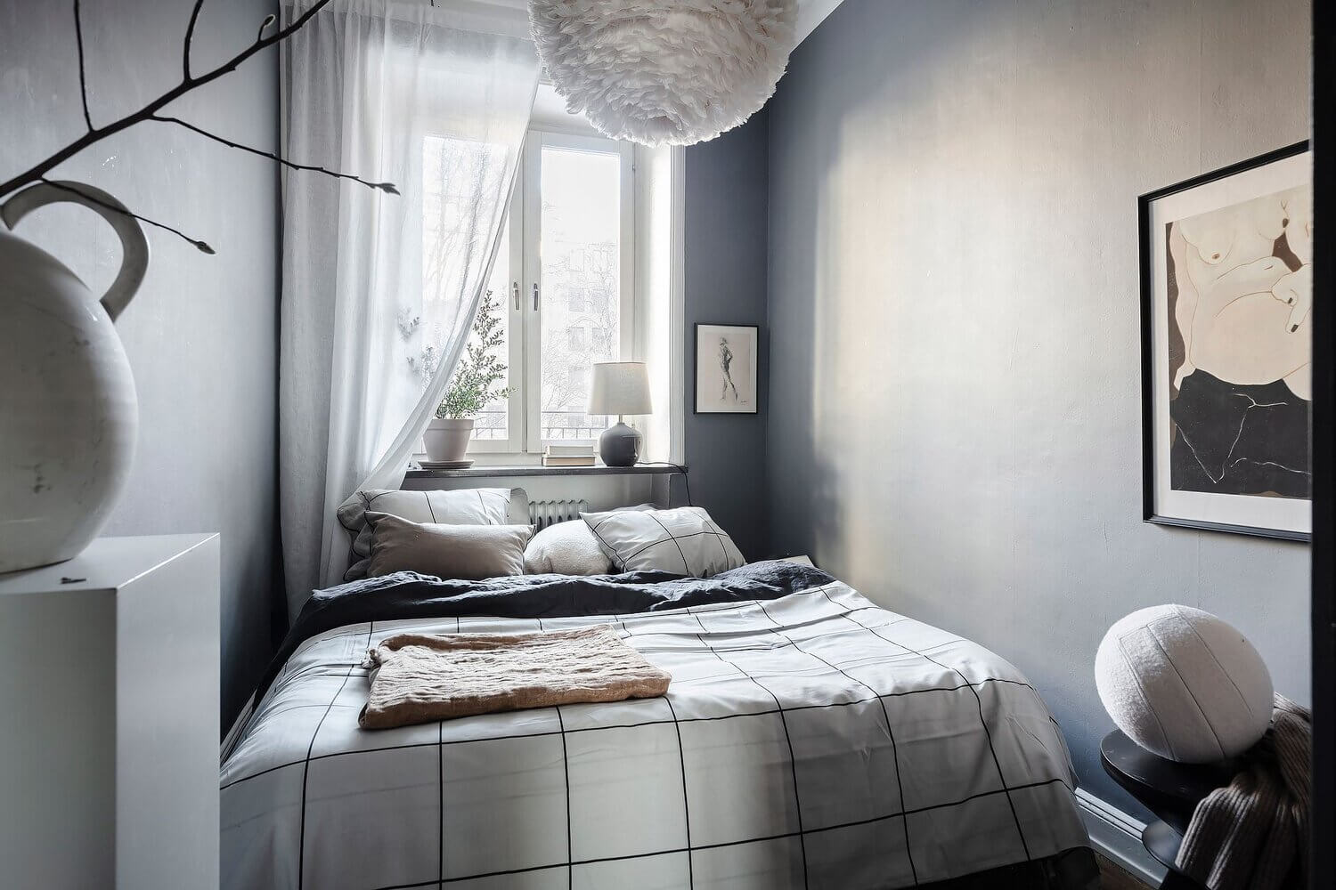 A Lovely Scandinavian Apartment with An Art-Filled Living Room 13 scandinavian apartment gallery wall nordroom13 A Lovely Scandinavian Apartment with An Art-Filled Living Room