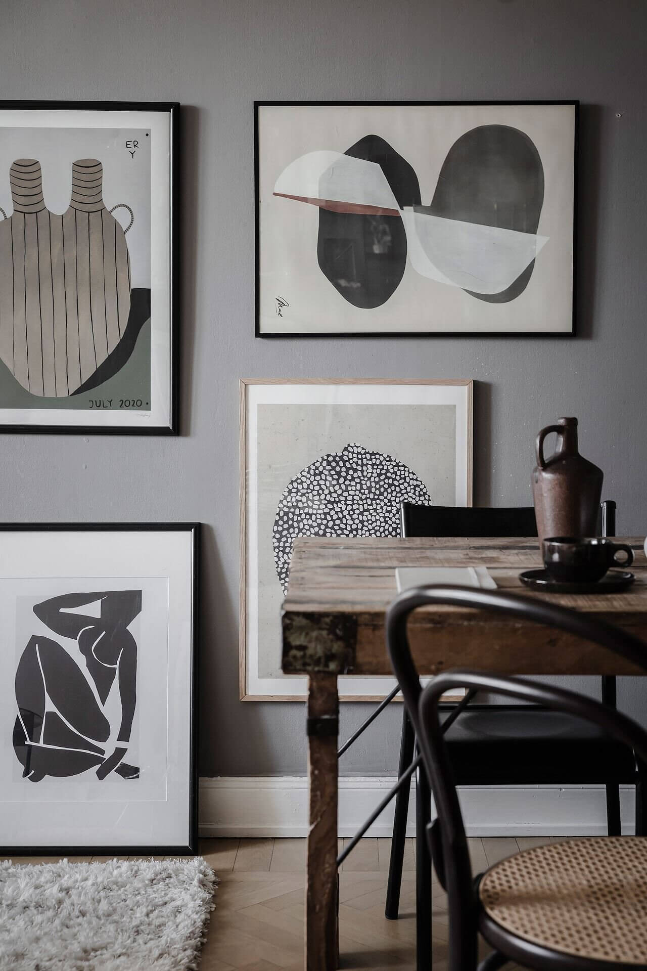 A Lovely Scandinavian Apartment with An Art-Filled Living Room 5 scandinavian apartment gallery wall nordroom5 A Lovely Scandinavian Apartment with An Art-Filled Living Room