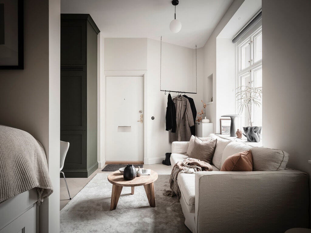 A Tiny Scandinavian Studio Apartment Revisited 8 tiny scandinavian studio apartment nordroom7 A Tiny Scandinavian Studio Apartment Revisited