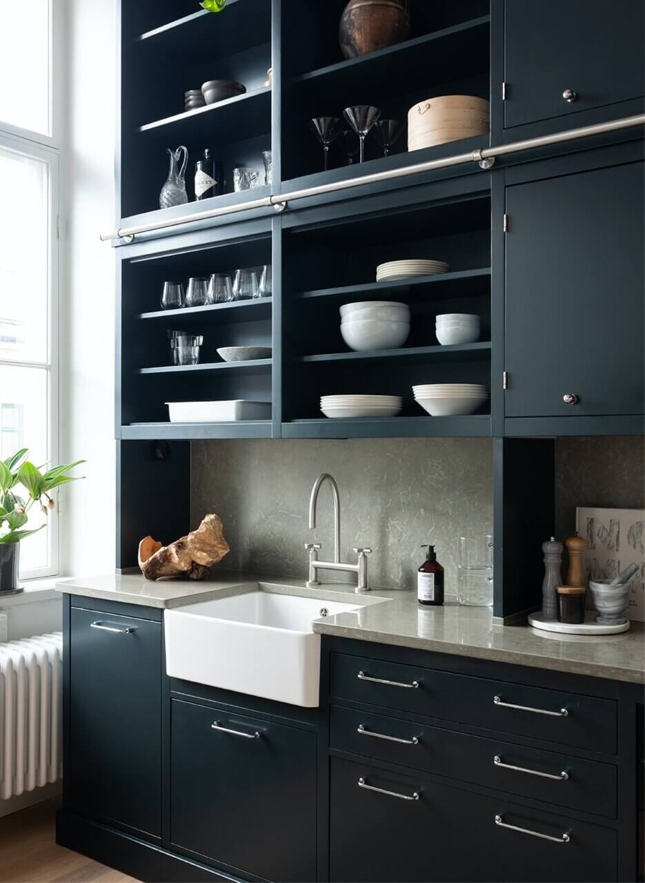 A Scandinavian Loft Apartment with Dark Green Kitchen 2 AScandinavianLoftApartmentwithDarkGreenKitchen TheNordroom 112 A Scandinavian Loft Apartment with Dark Green Kitchen