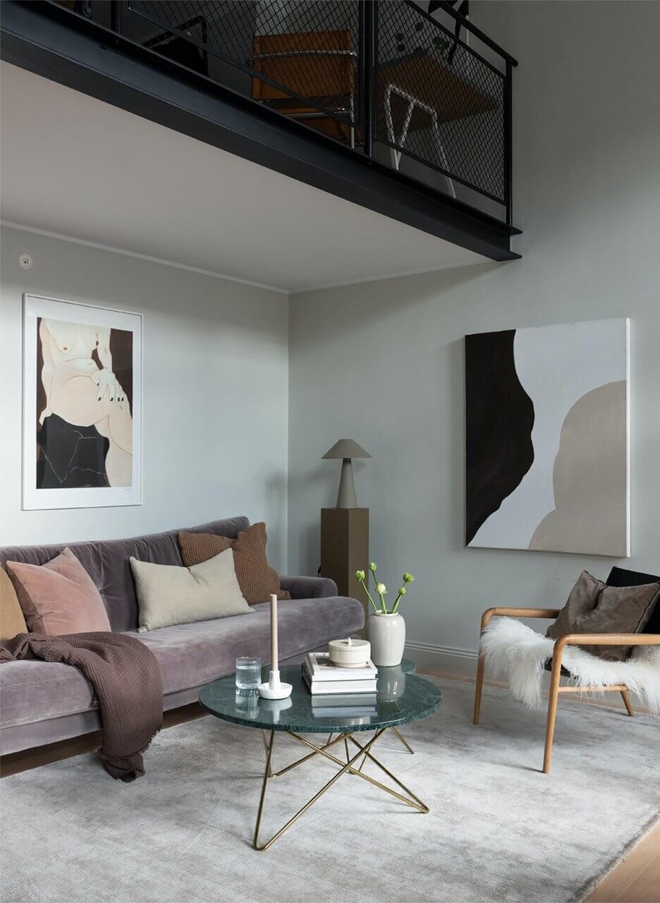 A Scandinavian Loft Apartment with Dark Green Kitchen 8 AScandinavianLoftApartmentwithDarkGreenKitchen TheNordroom 6 A Scandinavian Loft Apartment with Dark Green Kitchen
