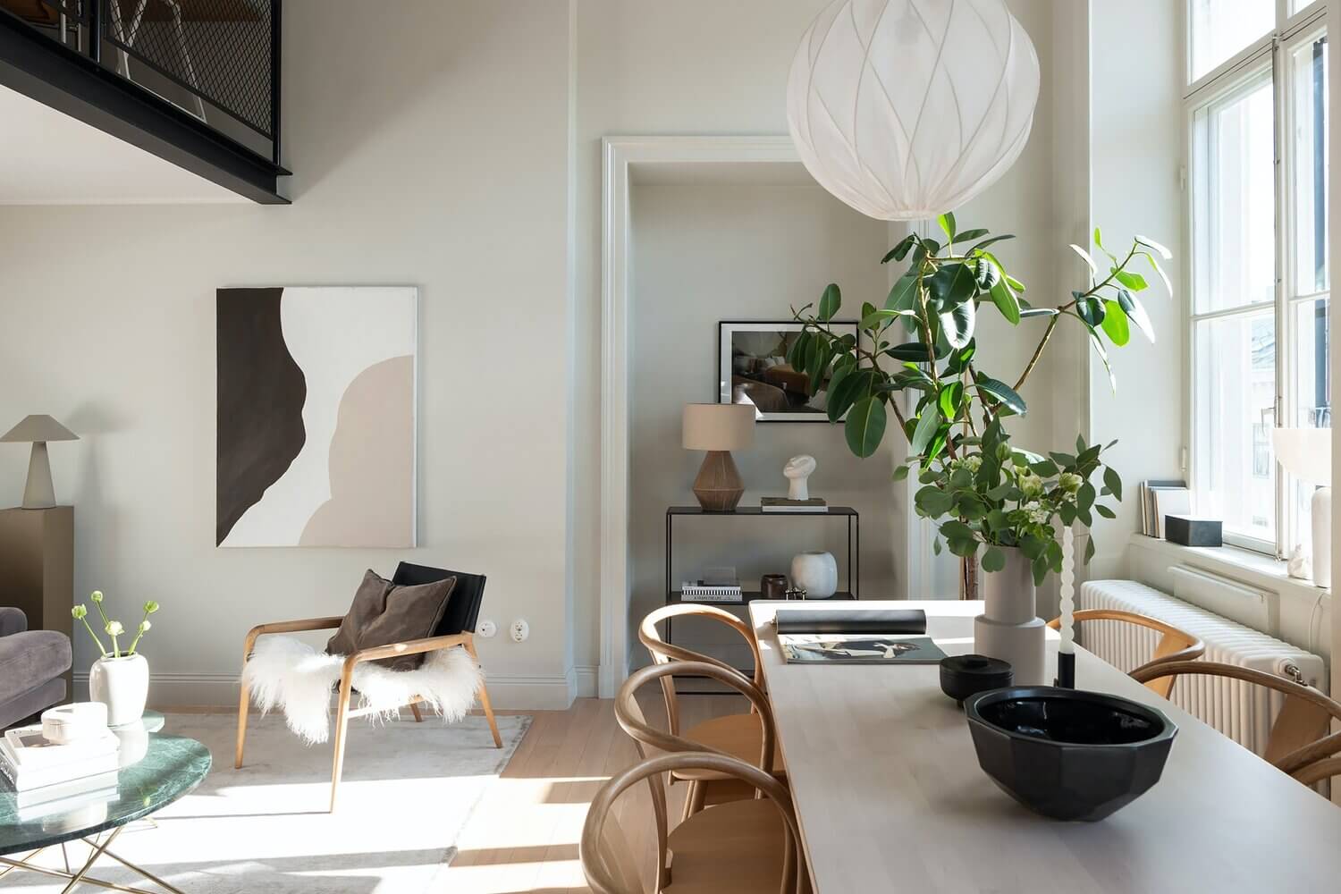 A Scandinavian Loft Apartment with Dark Green Kitchen 14 AScandinavianLoftApartmentwithDarkGreenKitchen TheNordroom9 A Scandinavian Loft Apartment with Dark Green Kitchen
