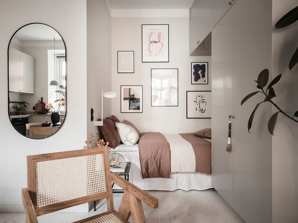 A Tiny Studio Apartment With A Storage-Filled Bed Nook 13 ATinyStudioApartmentWithAStorage FilledBedNook TheNordroom12 A Tiny Studio Apartment With A Storage-Filled Bed Nook