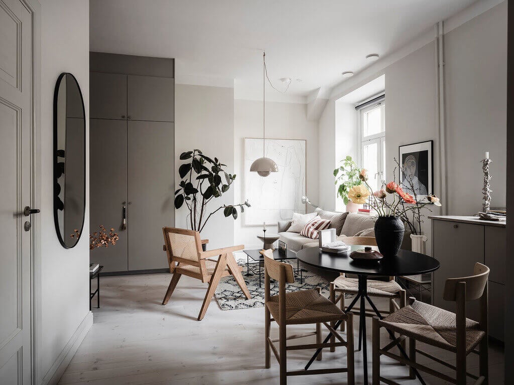 A Tiny Studio Apartment With A Storage-Filled Bed Nook 3 ATinyStudioApartmentWithAStorage FilledBedNook TheNordroom2 A Tiny Studio Apartment With A Storage-Filled Bed Nook