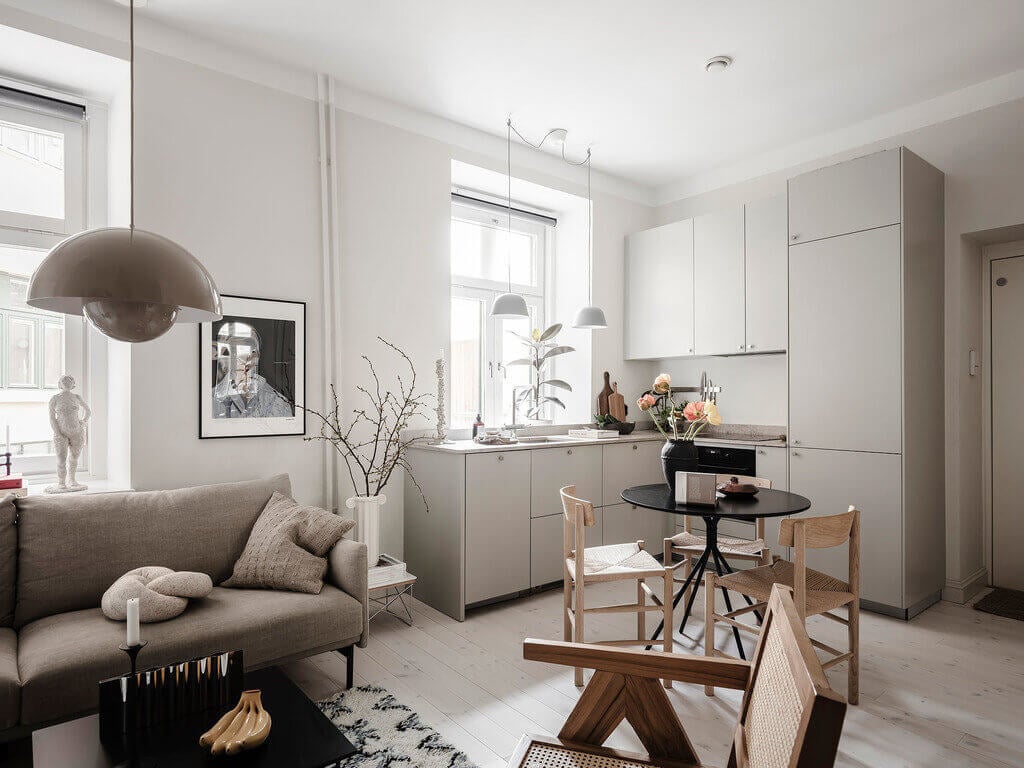 A Tiny Studio Apartment With A Storage-Filled Bed Nook 5 ATinyStudioApartmentWithAStorage FilledBedNook TheNordroom4 A Tiny Studio Apartment With A Storage-Filled Bed Nook