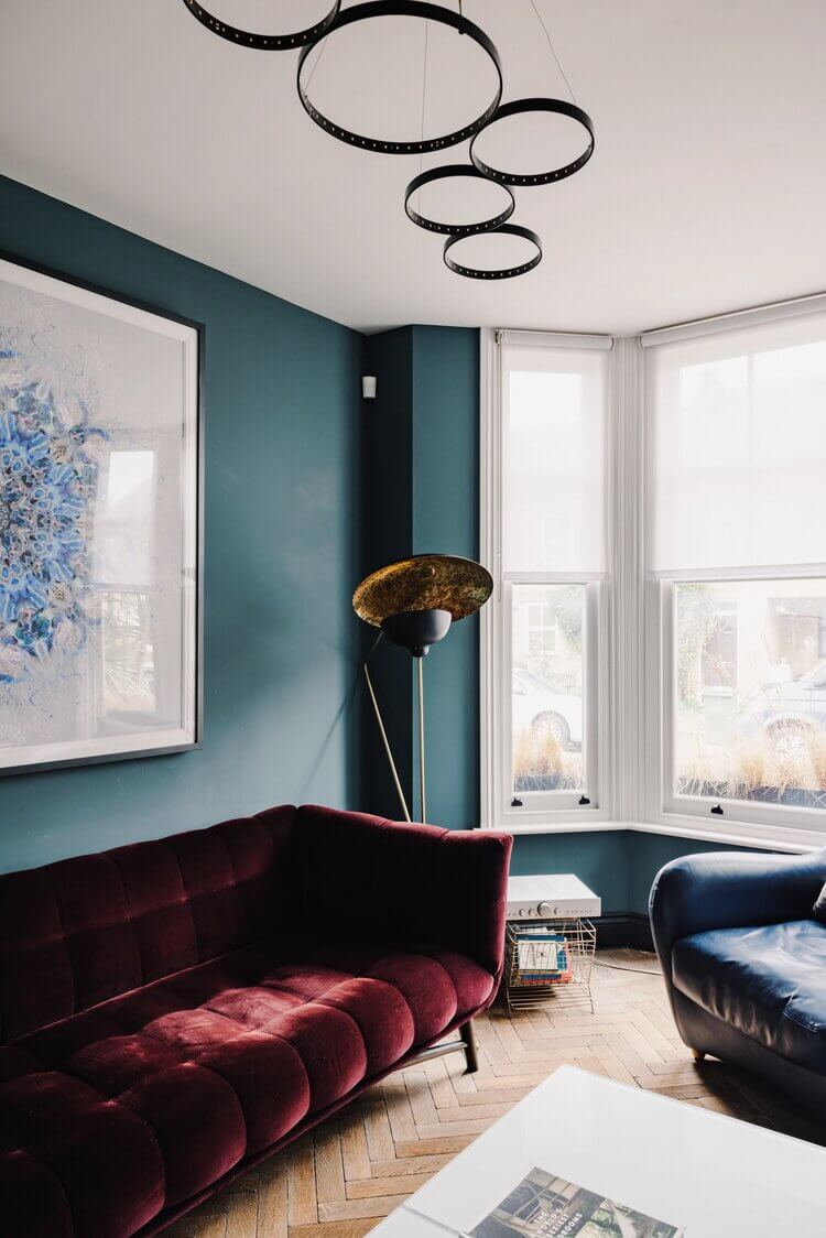 An Eclectic Narrow Blue House in London 12 AnEclecticBlueHouseinLondon TheNordroom11 An Eclectic Narrow Blue House in London