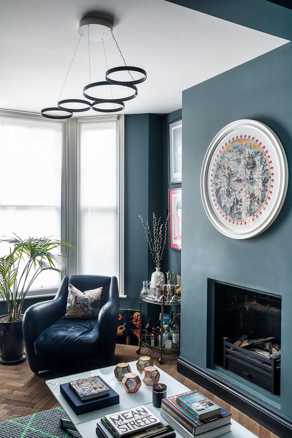 An Eclectic Narrow Blue House in London 14 AnEclecticBlueHouseinLondon TheNordroom13 An Eclectic Narrow Blue House in London