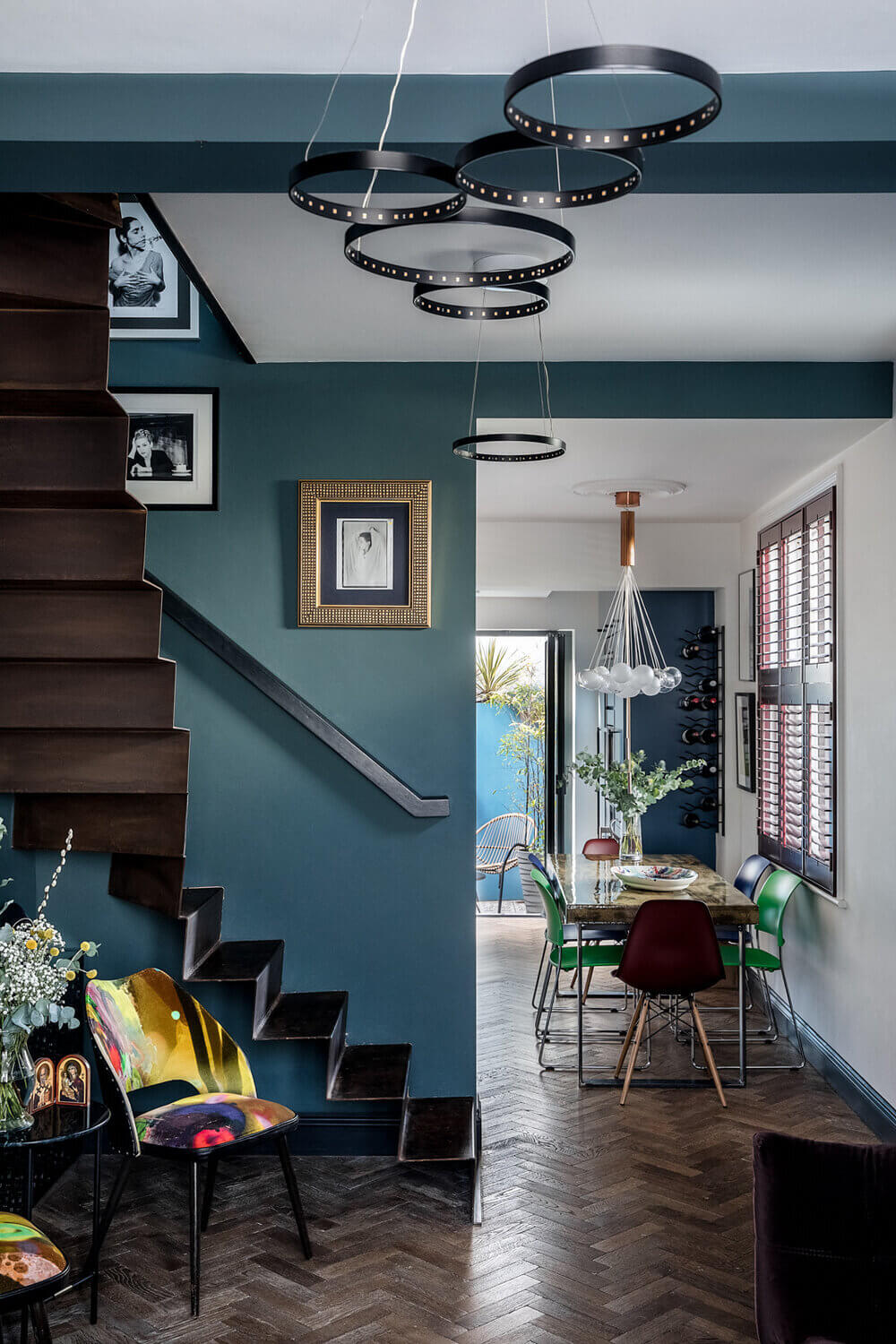 An Eclectic Narrow Blue House in London 16 AnEclecticBlueHouseinLondon TheNordroom15 An Eclectic Narrow Blue House in London