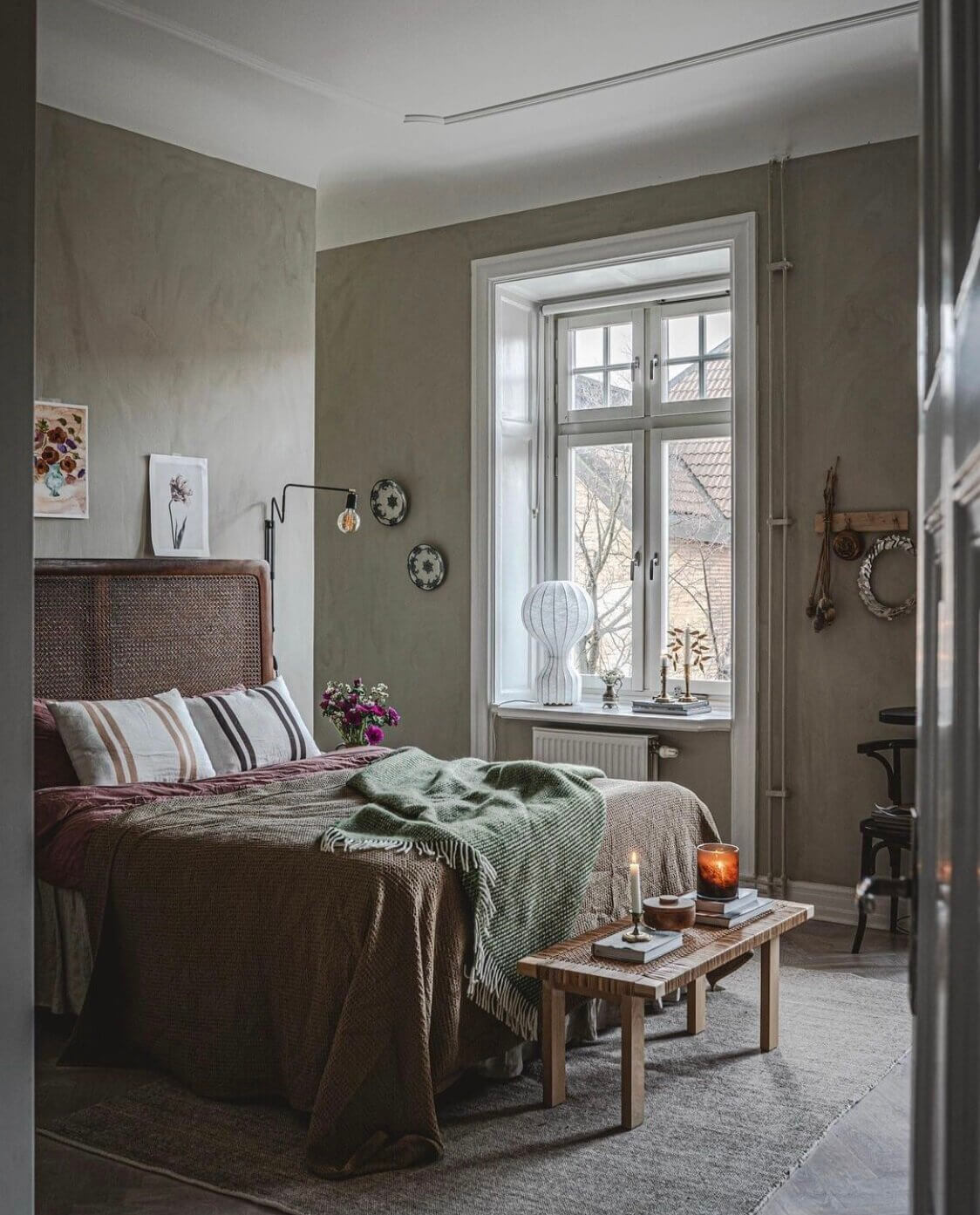 Best of 2021: Bedrooms 8 bedroom-rattan-headboard-dusty-pink-nordroom