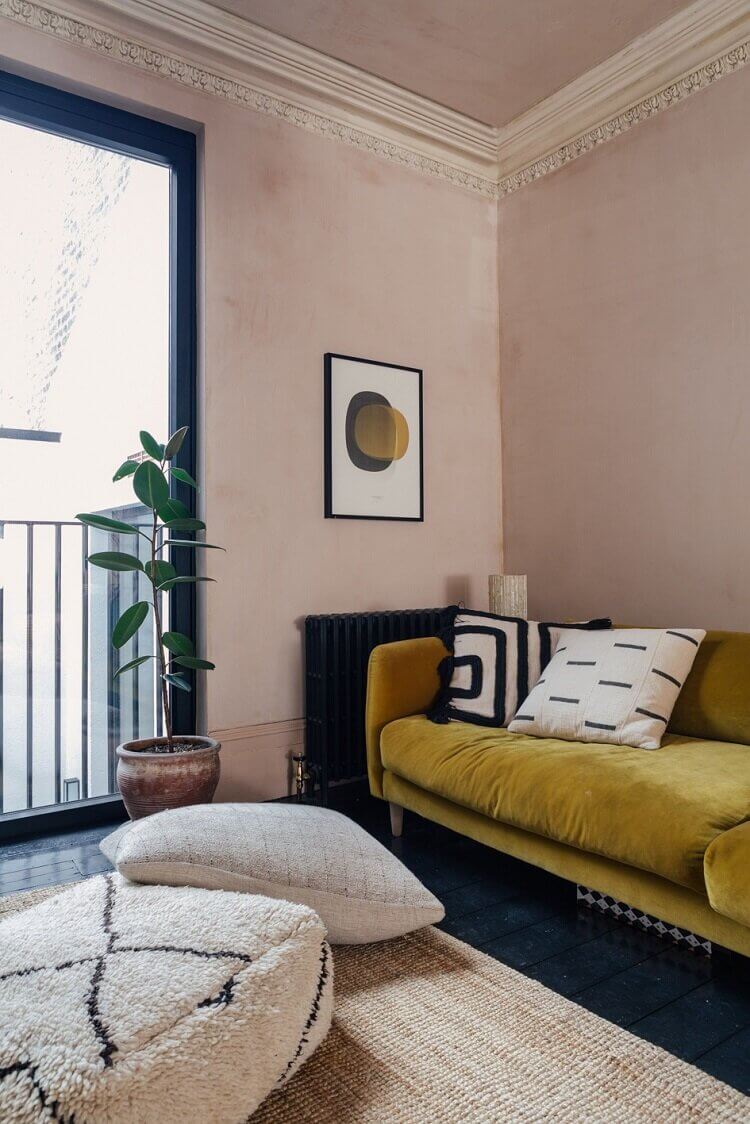 A Victorian Terrace House With Modern Kitchen Extension And Color Touches 9 pink-victorian-terrace-house-modern-extension-nordroom
