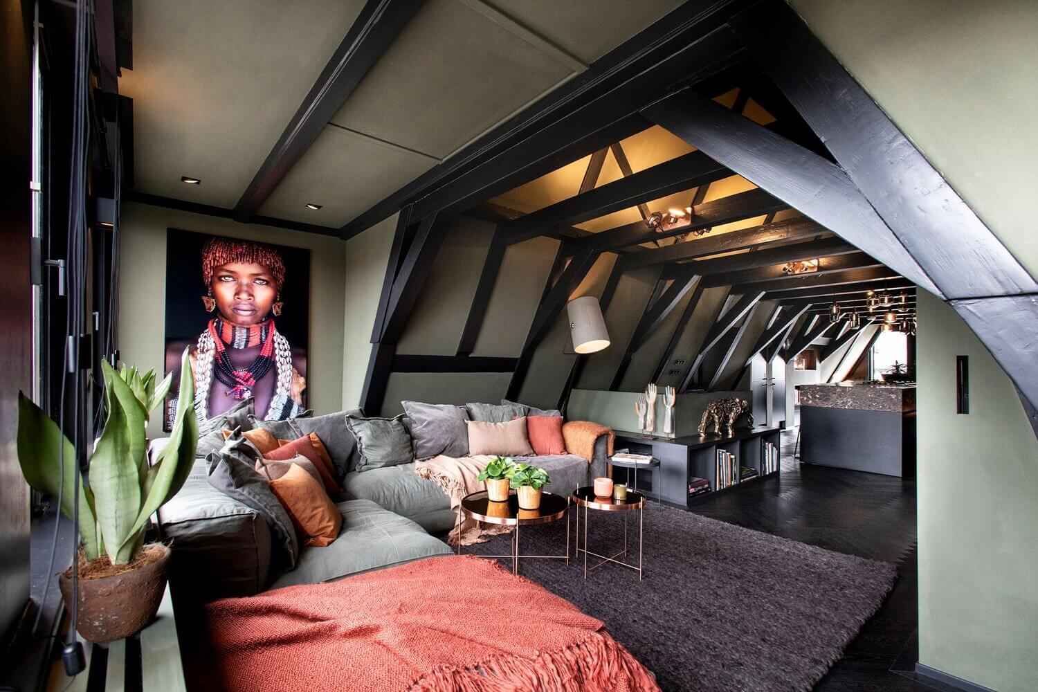 A Moody and Luxurious Attic Apartment in Amsterdam 2 AMoodyandLuxuriousAtticApartmentinAmsterdam TheNordroom1 A Moody and Luxurious Attic Apartment in Amsterdam