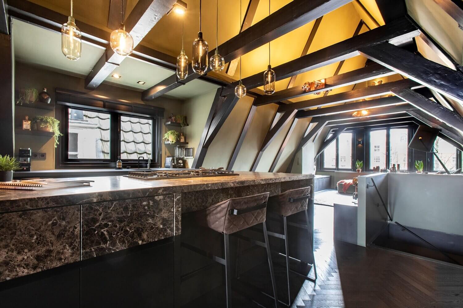 A Moody and Luxurious Attic Apartment in Amsterdam 4 AMoodyandLuxuriousAtticApartmentinAmsterdam TheNordroom3 A Moody and Luxurious Attic Apartment in Amsterdam