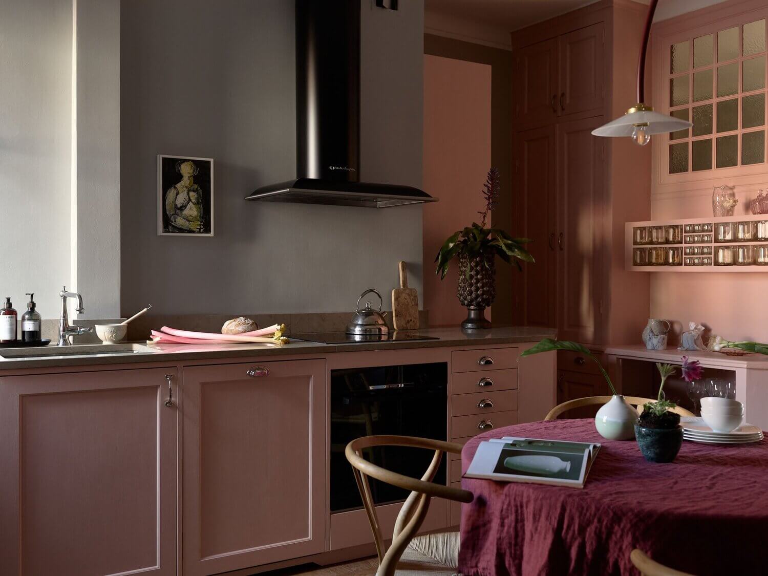 A Pink Kitchen In A Colorful Scandinavian Apartment 8 pink-kitchen-colorful-scandinavian-home-nordroom