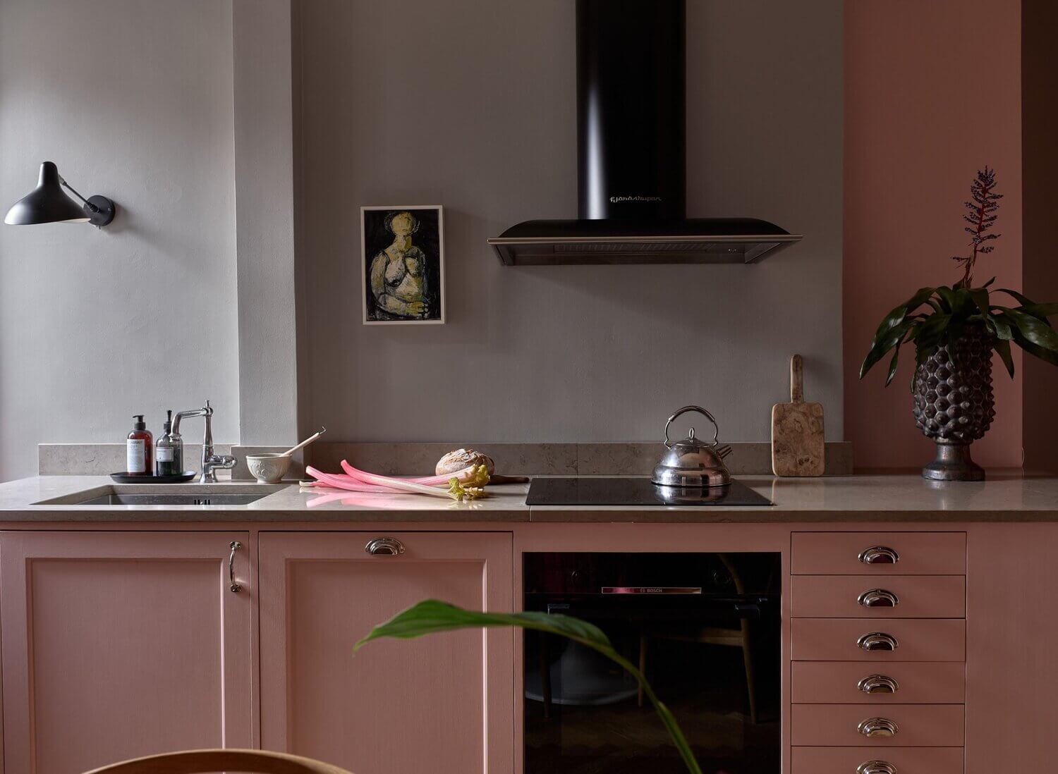 A Pink Kitchen In A Colorful Scandinavian Apartment 9 pink-kitchen-colorful-scandinavian-home-nordroom