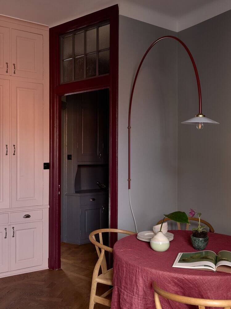A Pink Kitchen In A Colorful Scandinavian Apartment 4 pink-kitchen-colorful-scandinavian-home-nordroom