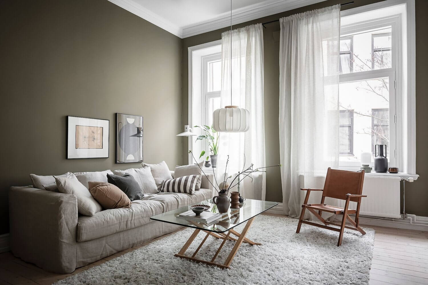 A Scandinavian Apartment With Olive Green Walls 2 AScandinavianApartmentWithOliveGreenWalls TheNordroom1 A Scandinavian Apartment With Olive Green Walls