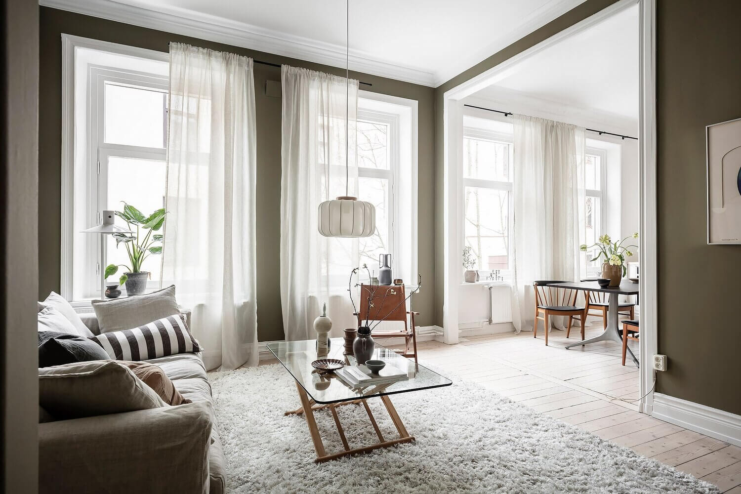A Scandinavian Apartment With Olive Green Walls 4 AScandinavianApartmentWithOliveGreenWalls TheNordroom4 A Scandinavian Apartment With Olive Green Walls