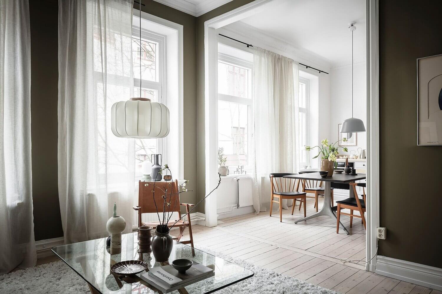 A Scandinavian Apartment With Olive Green Walls 7 AScandinavianApartmentWithOliveGreenWalls TheNordroom8 A Scandinavian Apartment With Olive Green Walls