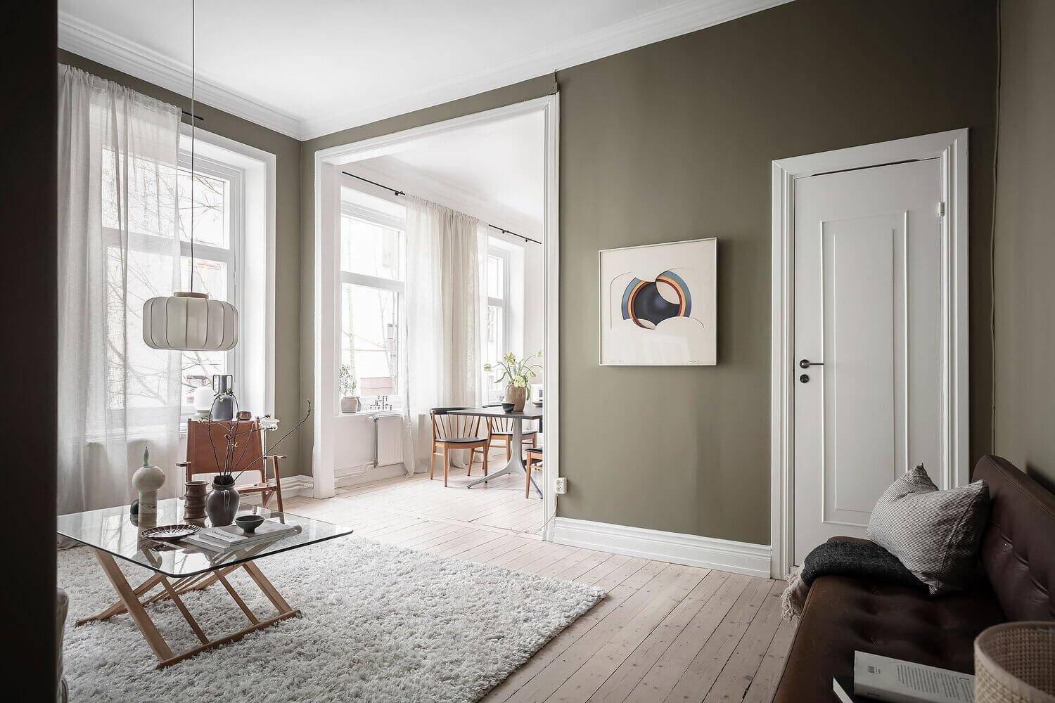 A Scandinavian Apartment With Olive Green Walls 8 AScandinavianApartmentWithOliveGreenWalls TheNordroom9 A Scandinavian Apartment With Olive Green Walls
